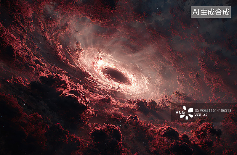 【AI数字艺术】宇宙黑洞与星云漩涡图片素材