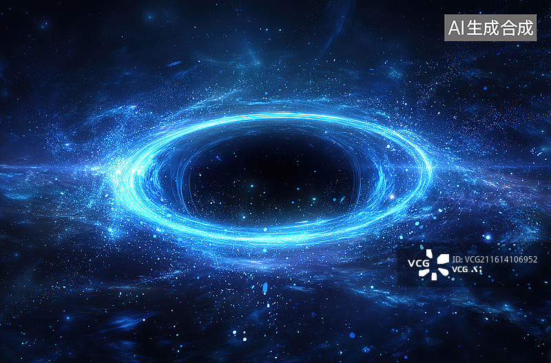 【AI数字艺术】宇宙黑洞与星云光晕图片素材