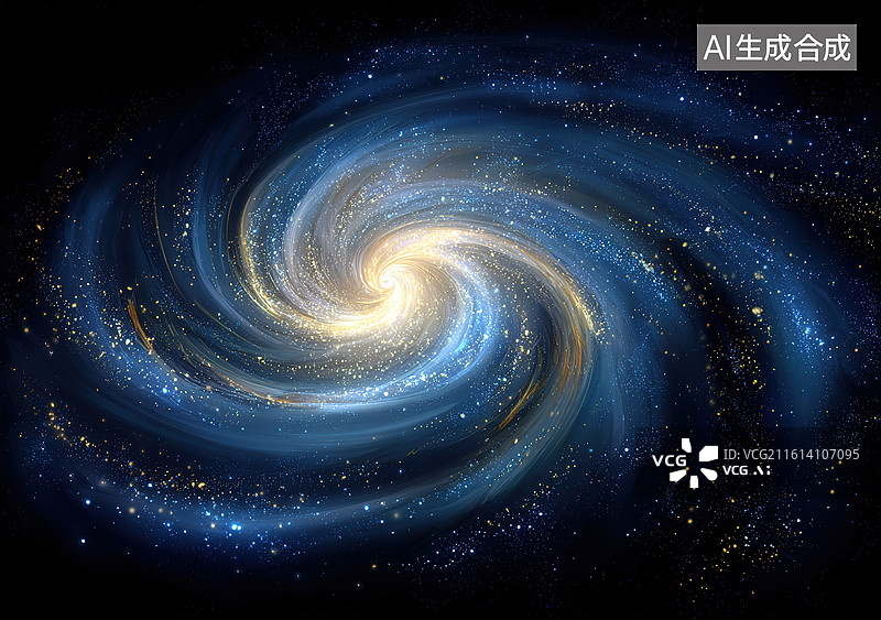 【AI数字艺术】螺旋星系宇宙景象图片素材