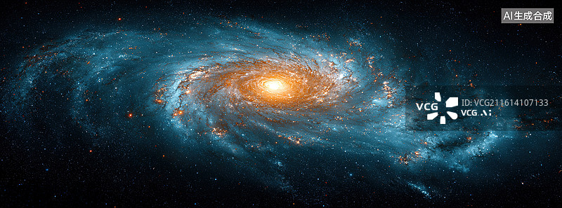 【AI数字艺术】螺旋星系宇宙景象图片素材