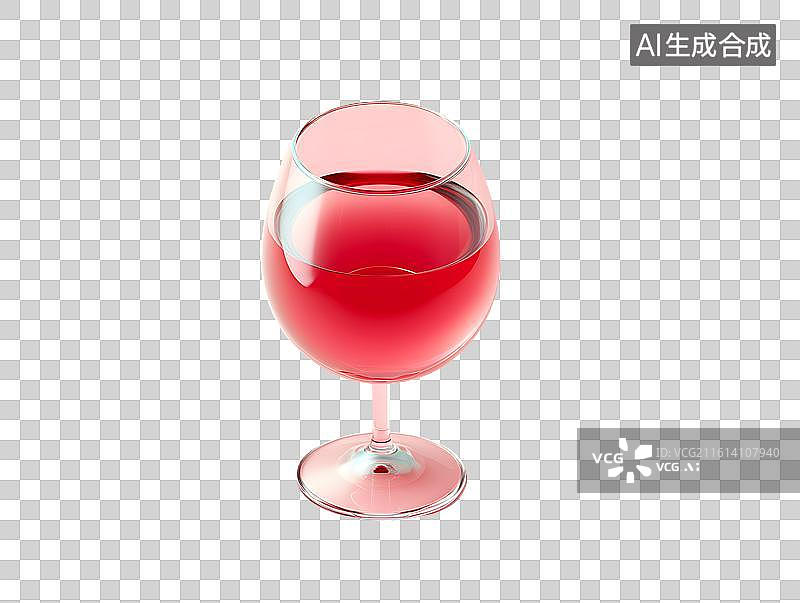 【AI数字艺术】一杯卡通葡萄酒图片素材