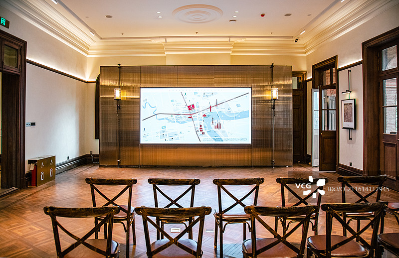 上海静安里唐宅老洋房建筑室内景观图片素材