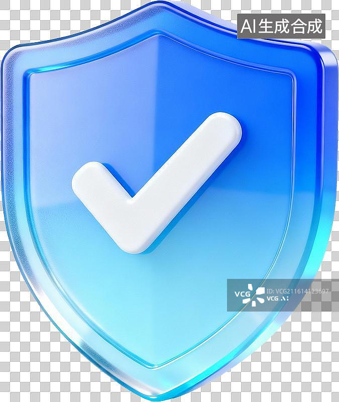 【AI数字艺术】3D盾牌图标图片素材