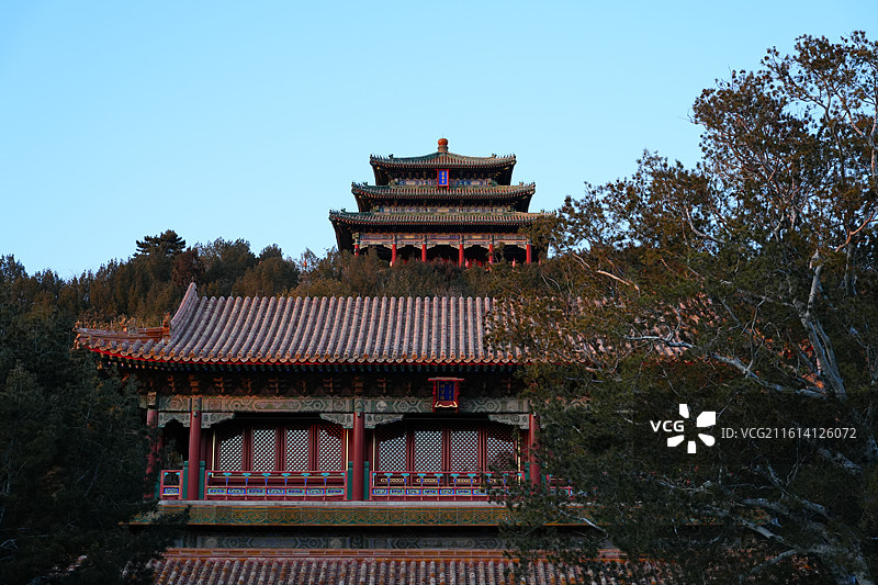 景山 公园 万春亭 古代 建筑图片素材