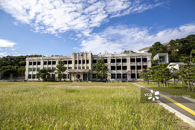 日本宫城县石卷市东日本大地震纪念地图片素材