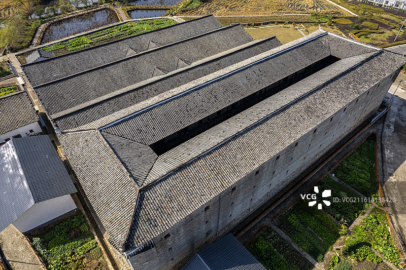 中国广东省韶关市始兴县长围景区航拍图片素材