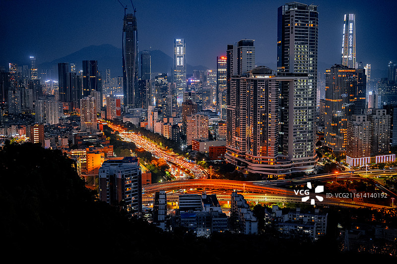 大湾区运动场 体育馆 夜景 灯光 俯瞰 高度 建筑 深圳 美景 夜色图片素材