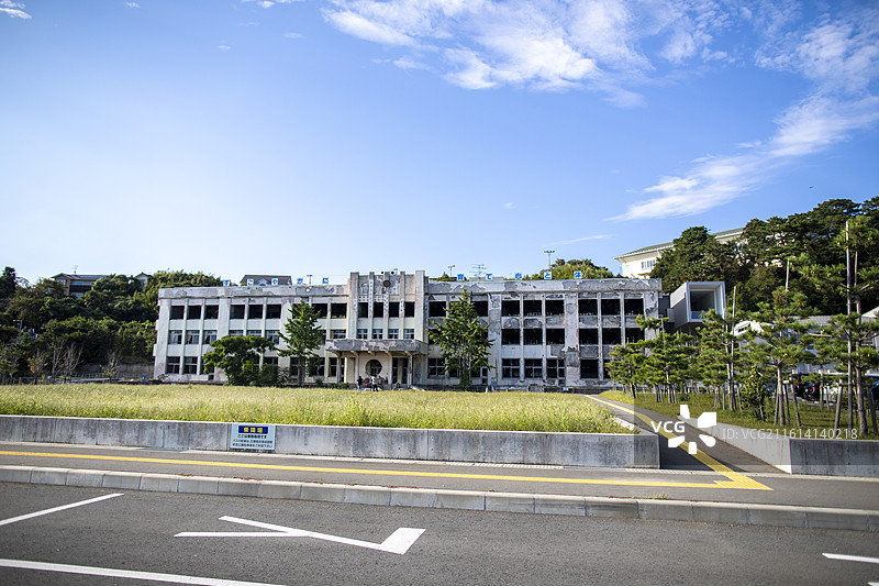 日本宫城县石卷市东日本大地震纪念地图片素材