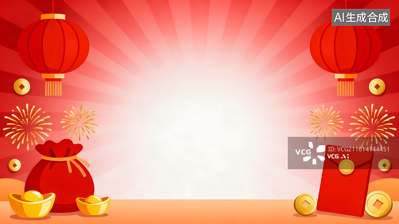 【AI数字艺术】中国传统新年春节元素背景图片素材