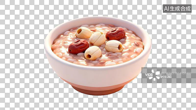 【AI数字艺术】红枣莲子粥 营养早餐粥品  腊八粥图片素材