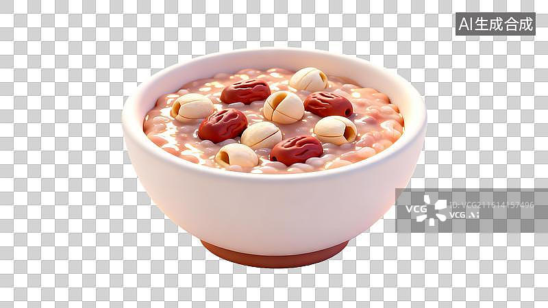 【AI数字艺术】红枣莲子粥 营养早餐粥品  腊八粥图片素材