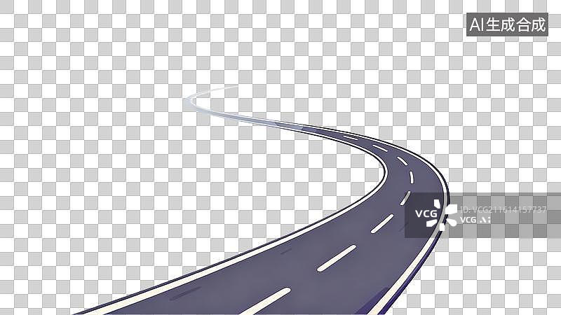 【AI数字艺术】蜿蜒公路 道路延伸远方  蜿蜒向前的希望之路 通往未来的无限延伸图片素材