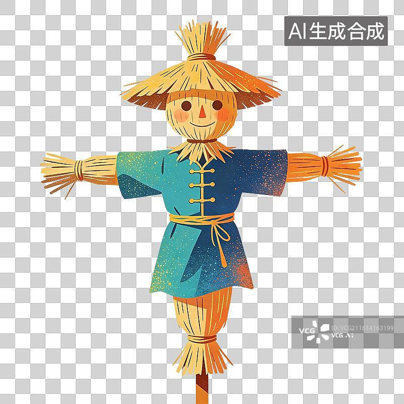 【AI数字艺术】稻草人插画图片素材