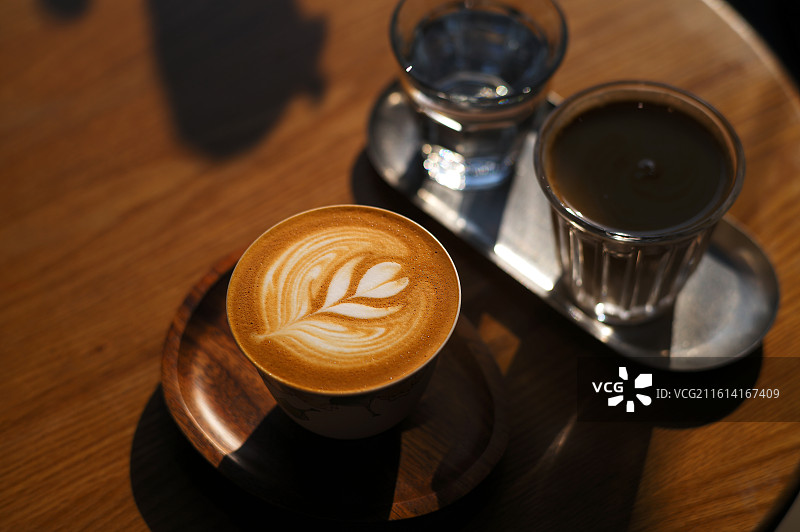 光影早餐下午茶牛奶咖啡图片素材