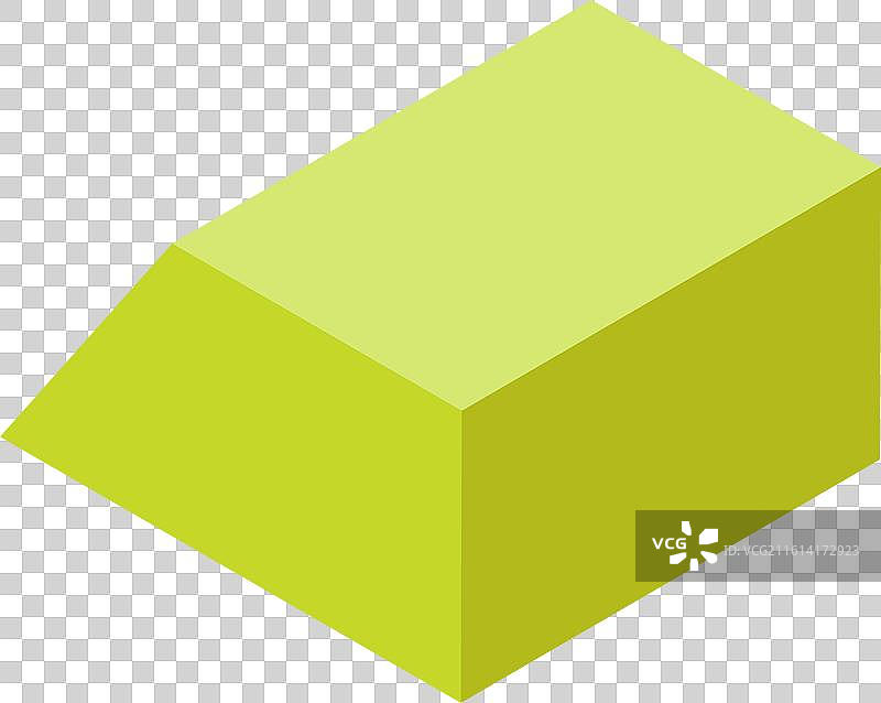 绿色梯形棱柱图片素材