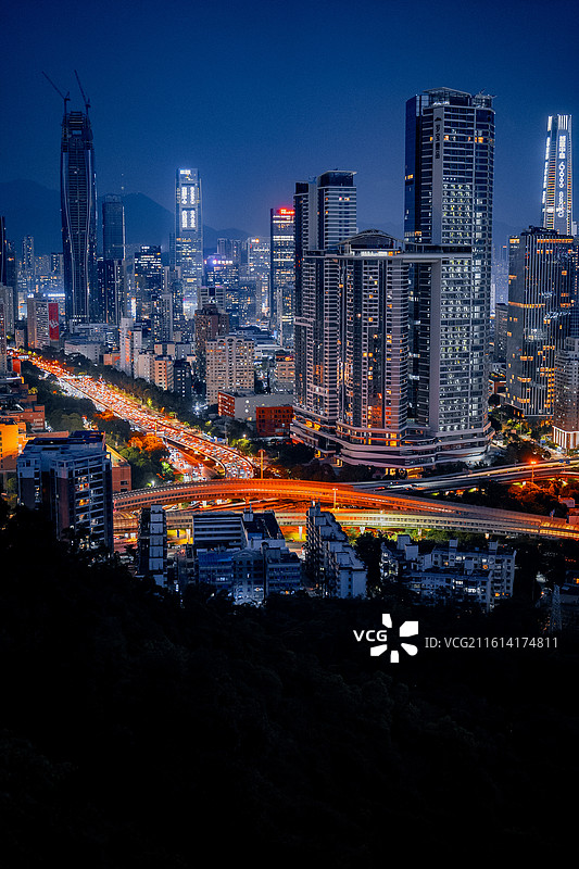 深圳笔架山 夜景 自然 科技背景 素材 风格 发展 经济 交通 建筑 体育馆 健身 粤港澳大湾区图片素材