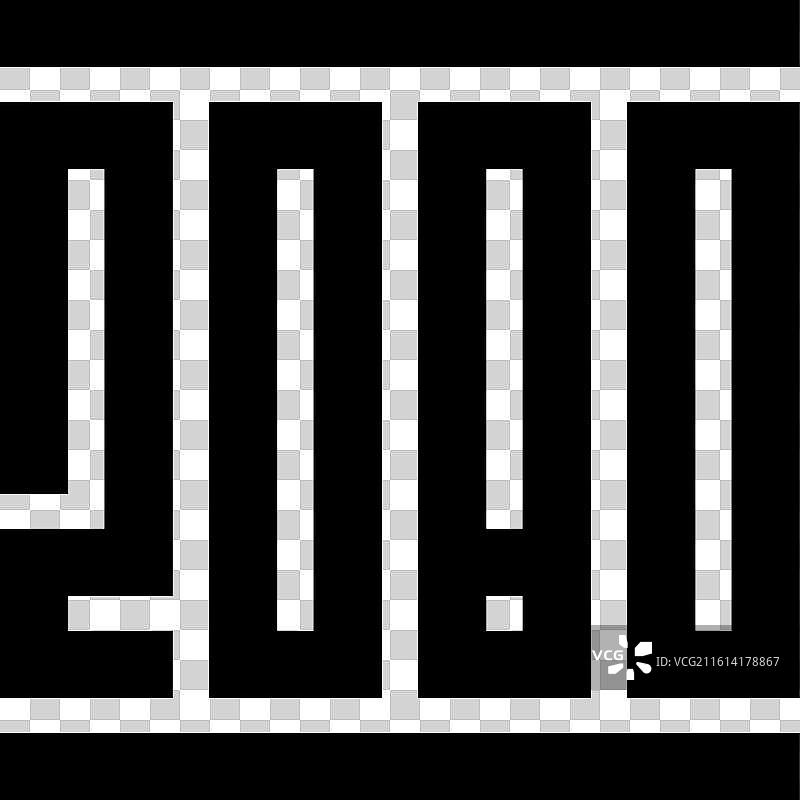 2080新年快乐文字标志设计模板图片素材