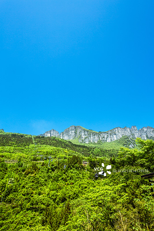 中国湖北省恩施土家族苗族自治州恩施大峡谷七星寨附近绝壁景观图片素材