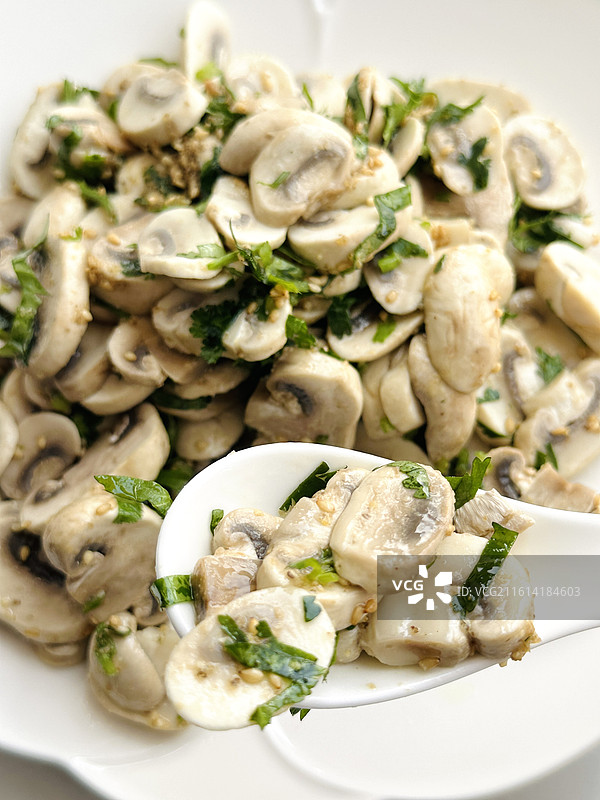 芝麻盐香菜蘑菇图片素材