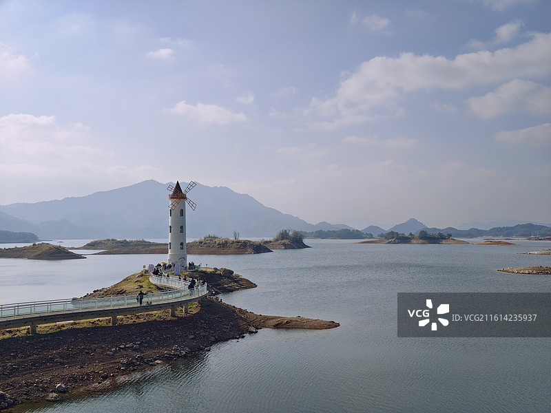 千岛湖灯塔图片素材