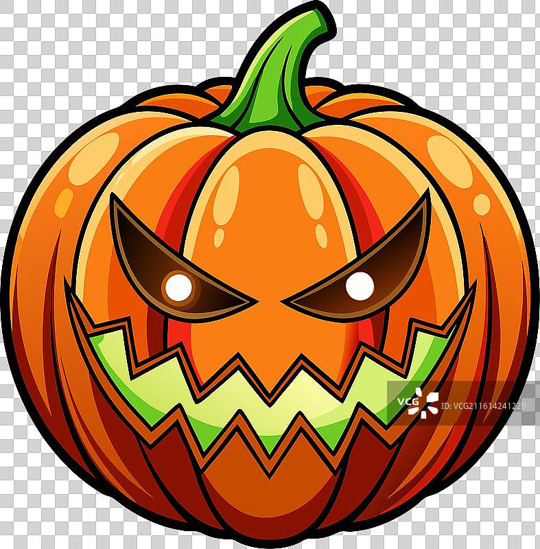 万圣节南瓜，孤立在白色背景上图片素材