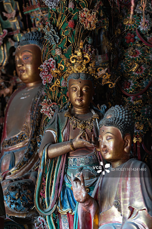 山西隰县小西天悬塑图片素材