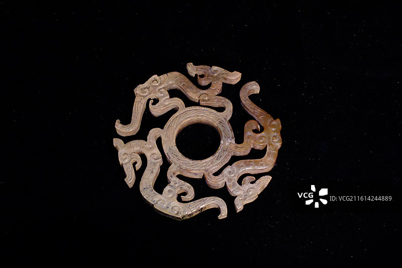河北博物馆古代龙凤纹玉器文物古董石家庄博物馆图片素材