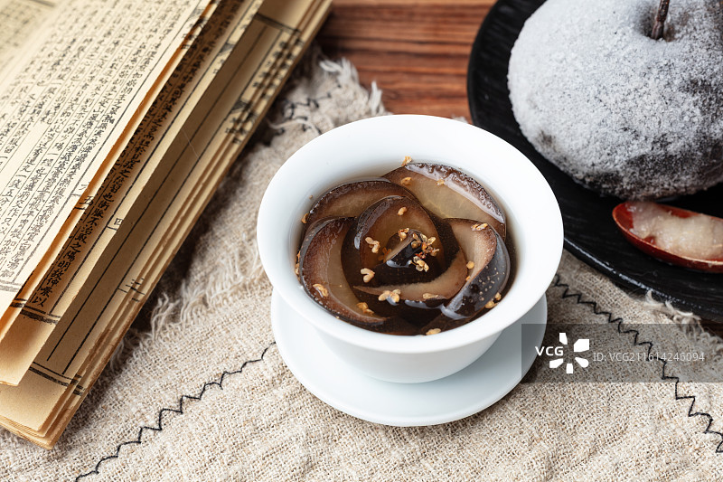 桂花冻梨茶图片素材