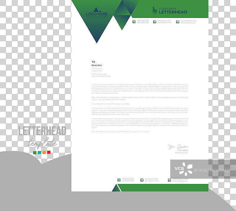 适用于任何优秀公司的信头图片素材