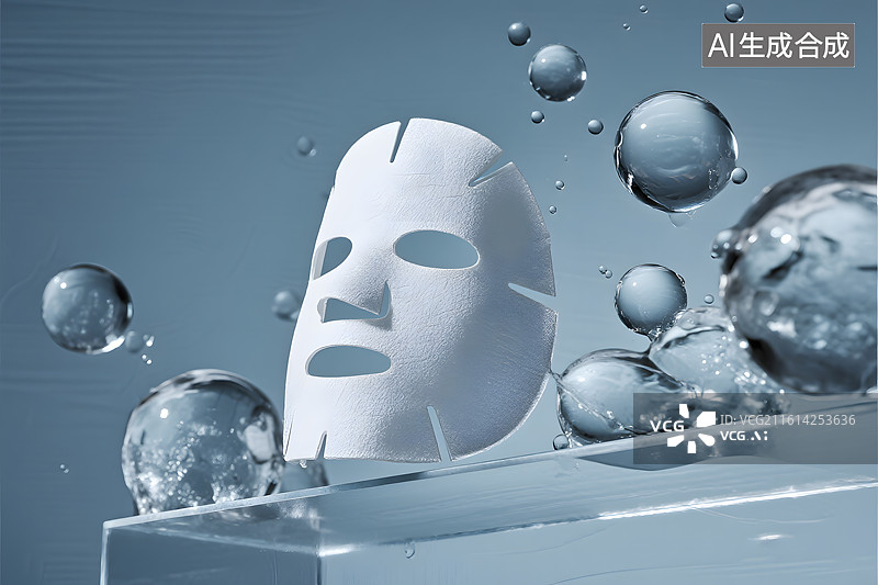 【AI数字艺术】天然草本补水面膜图片素材