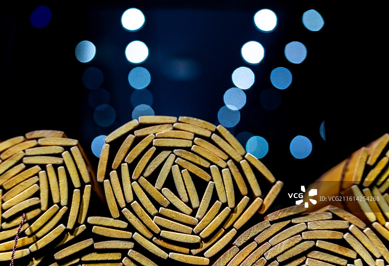 山东济宁曲阜孔子博物馆竹简文物藏品特写镜头图片素材