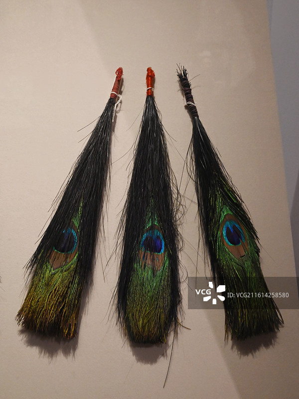 中国国家博物馆 清代 单眼花翎图片素材