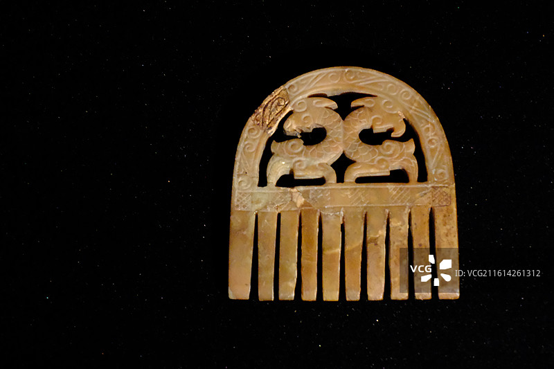 河北博物馆古代龙凤纹玉器文物古董石家庄博物馆图片素材