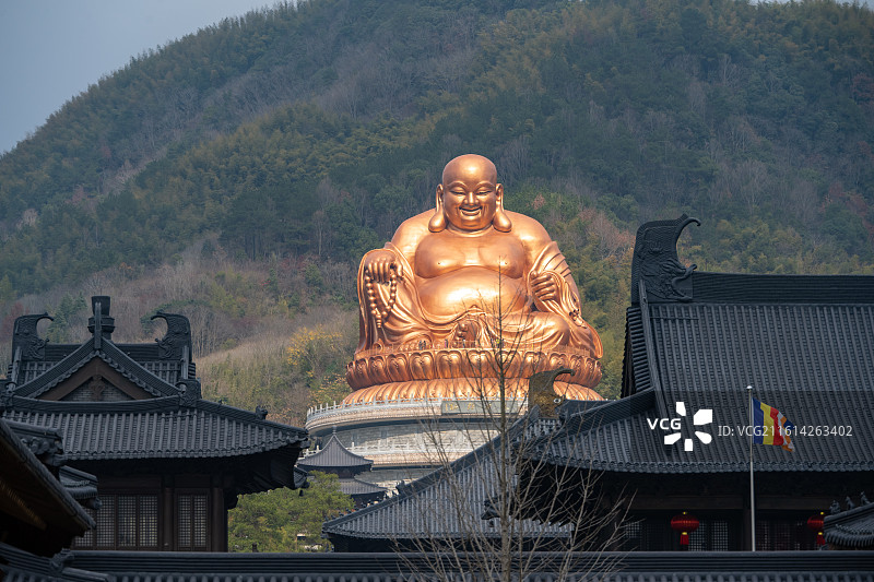 浙江宁波奉化雪窦山弥勒佛图片素材