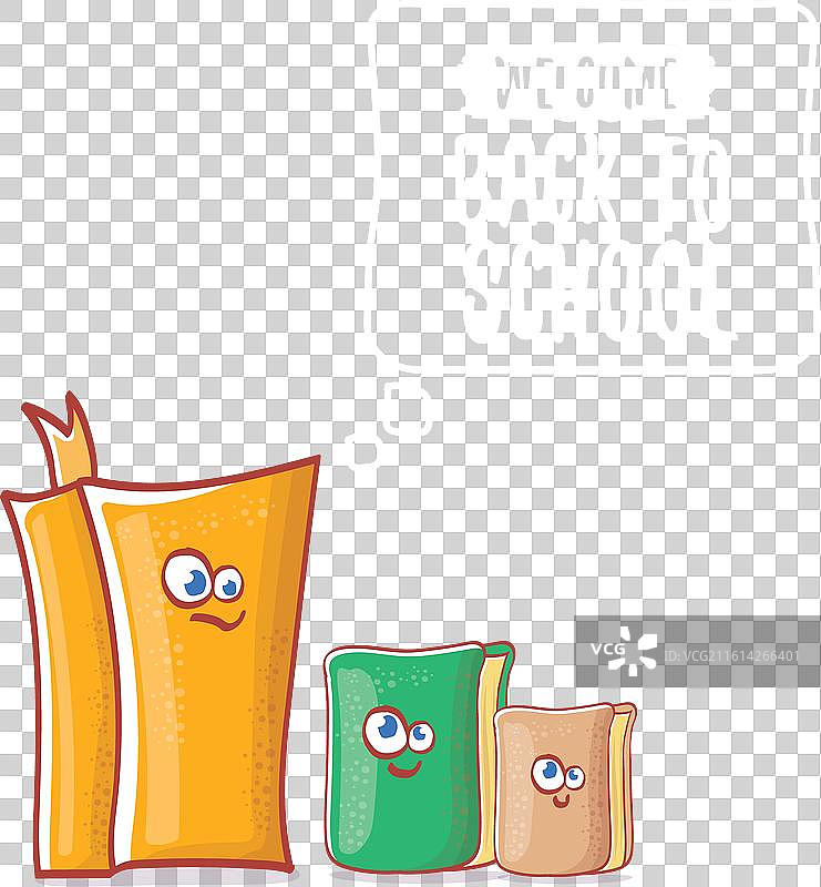 卡通趣味的返校节横幅或海报图片素材