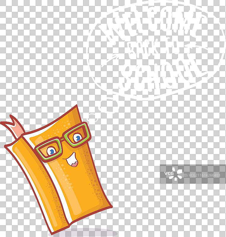 返校季横幅或海报，卡通搞怪风格图片素材