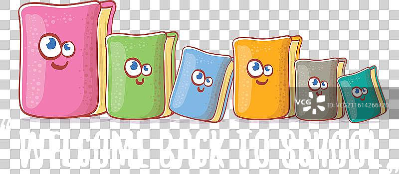 返校宣传画或海报，卡通风格，时尚潮流图片素材