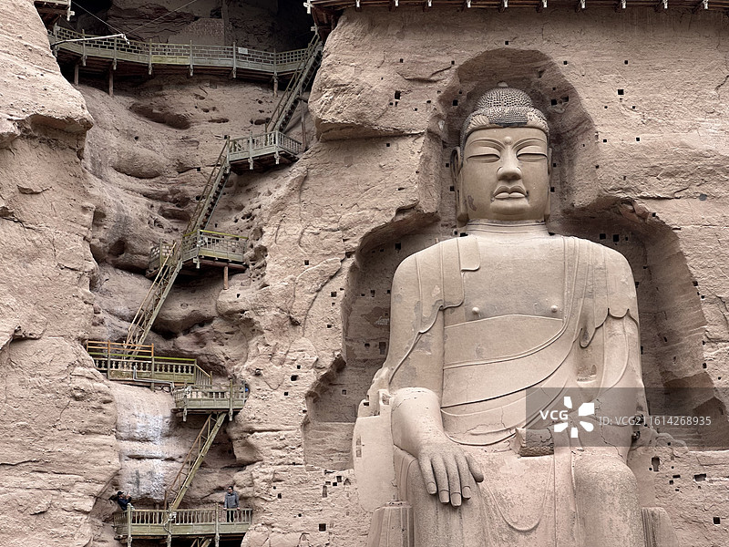 甘肃临夏永靖县炳灵寺石窟图片素材