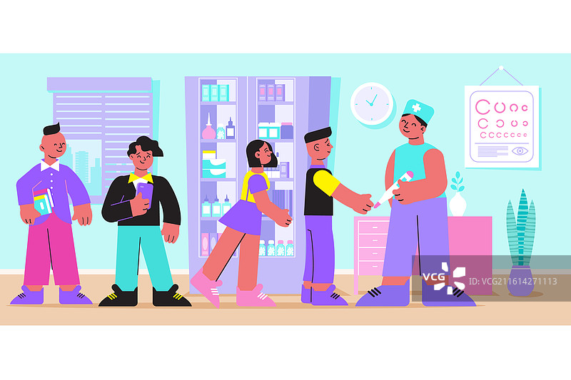 学校护士扁平化图标图片素材