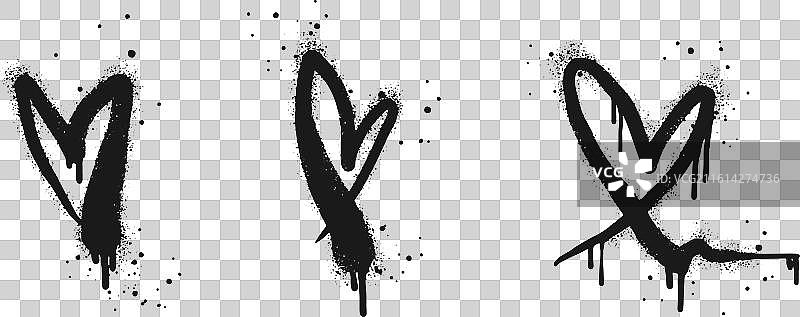 喷漆涂鸦的心形标志图片素材