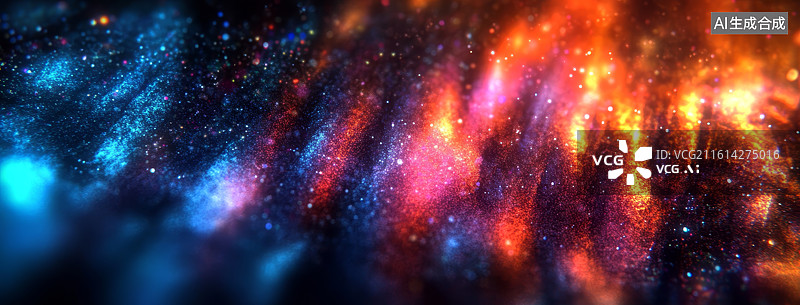 【AI数字艺术】色彩斑斓的宇宙星云抽象背景图片素材