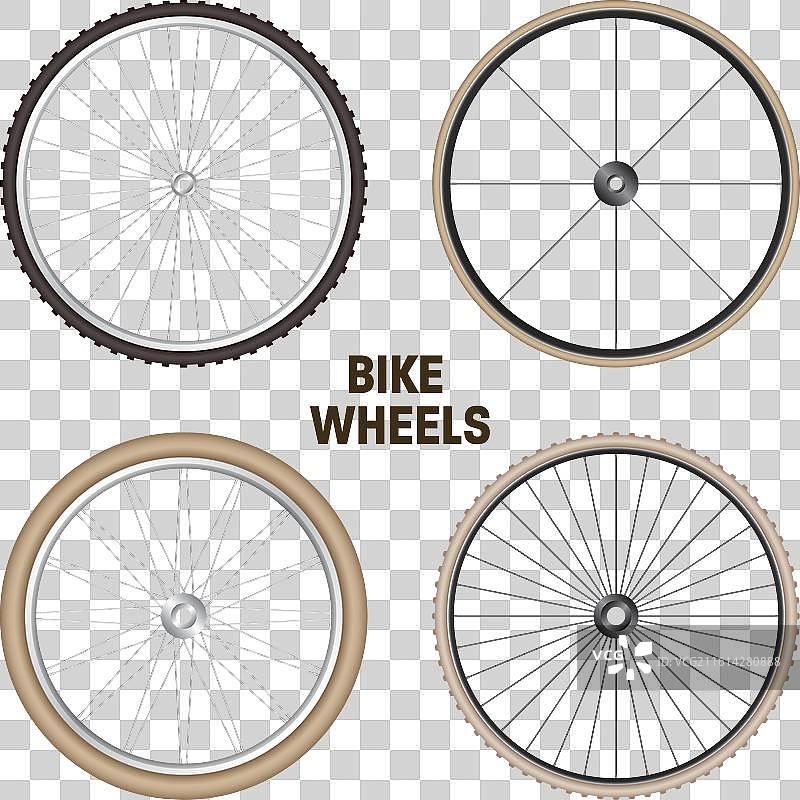 写实的3D复古自行车轮，老式自行车图片素材