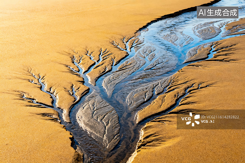 【AI数字艺术】滩涂潮汐树自然地貌图片素材
