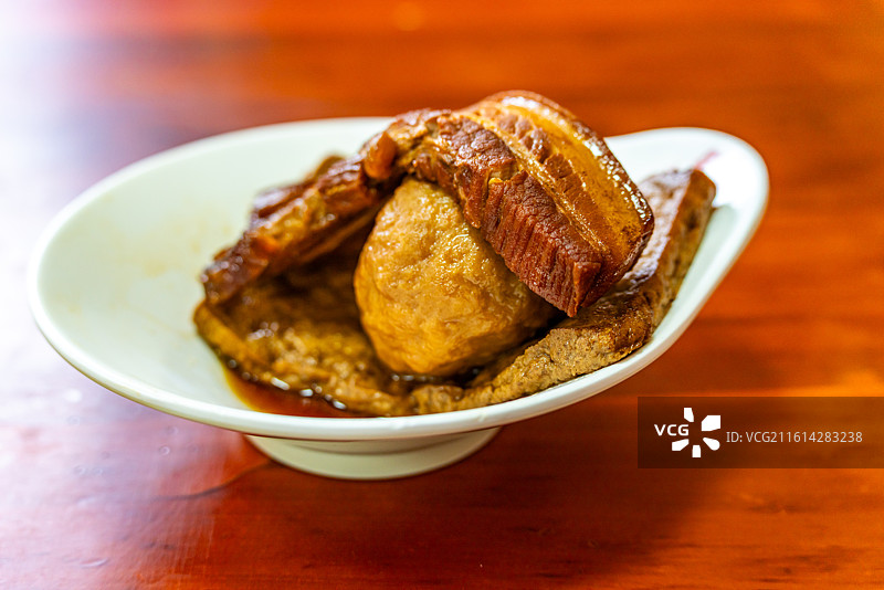 济南超意兴快餐老济南把子肉四喜丸子美食小吃特写镜头图片素材