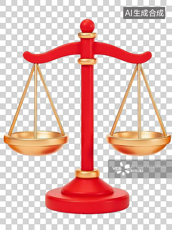 【AI数字艺术】3D商务金融天秤元素图片素材