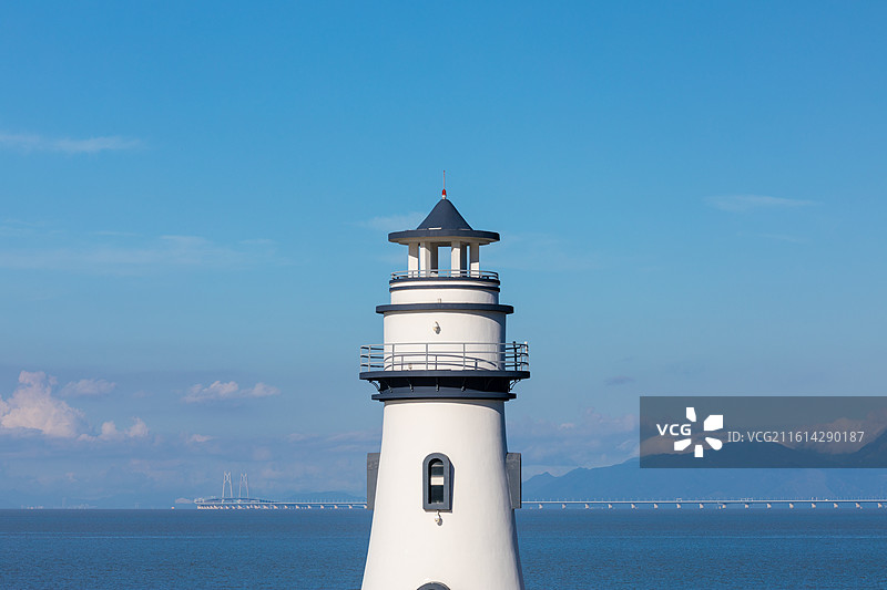 广东珠海灯塔与海景图片素材