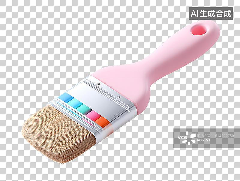 【AI数字艺术】一把卡通油漆刷图片素材