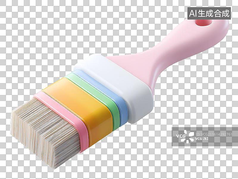 【AI数字艺术】一把卡通油漆刷图片素材
