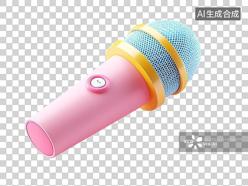 【AI数字艺术】彩色卡通麦克风图片素材