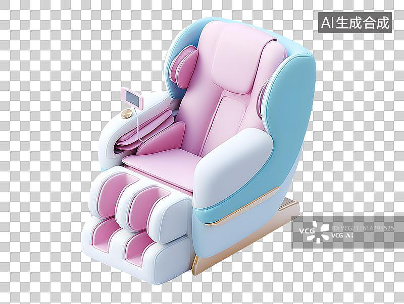 【AI数字艺术】一个彩色卡通按摩椅图片素材